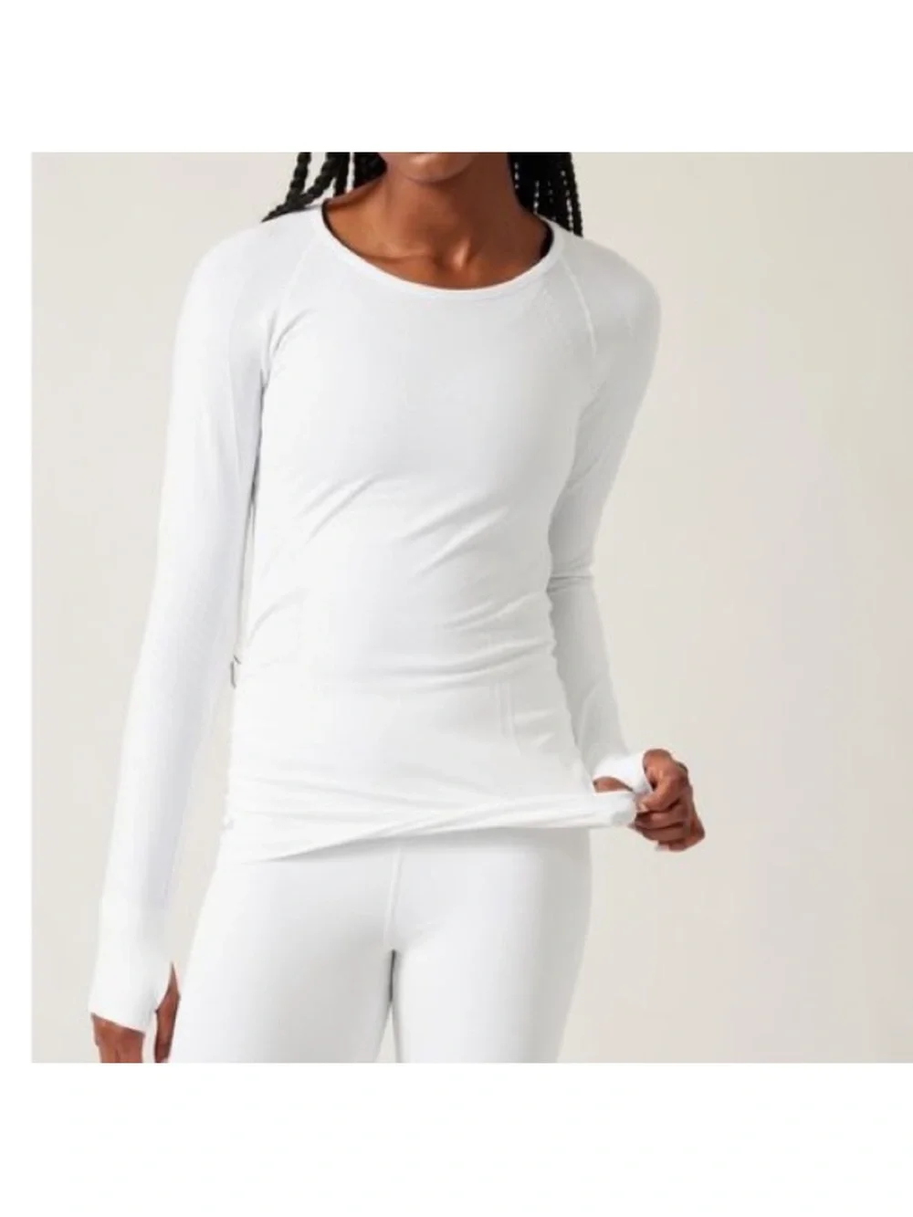 Athleta speedlight seamless top Bright White Size Medium NWT $64